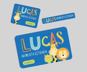 Pegatinas cute animals blue